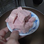 cooking0910-1 刻んだスパム