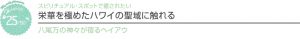 【ハワイを楽しむ50の方法】 Vol.25 栄華を極めたハワイの聖域に触れる