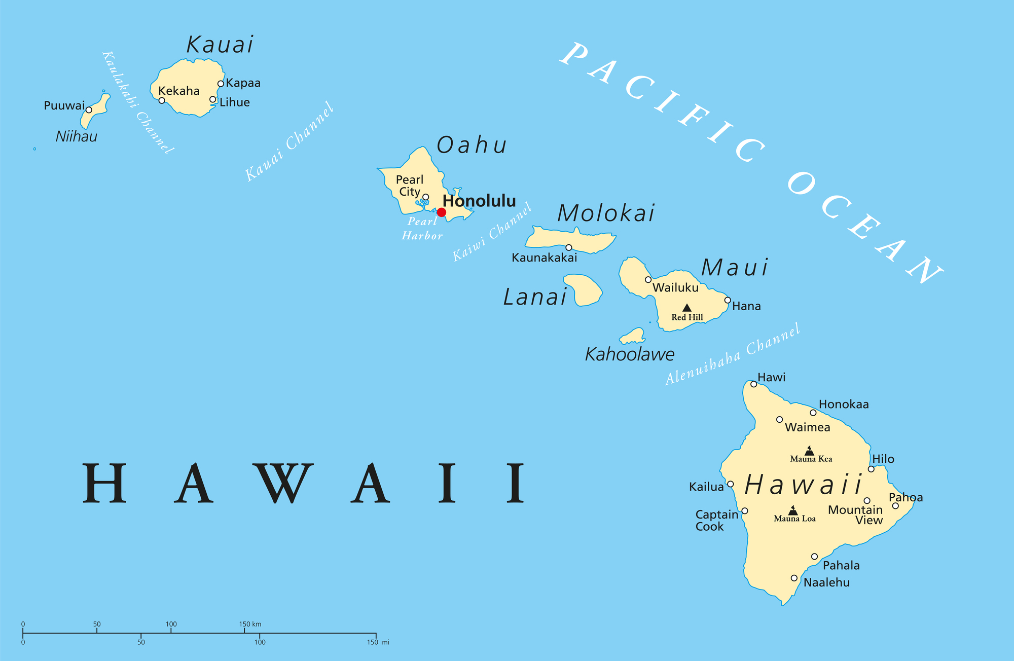 年10月更新 島ごとの面積や人口は ハワイの基礎データ ハワイの最新情報をお届け Lanilani