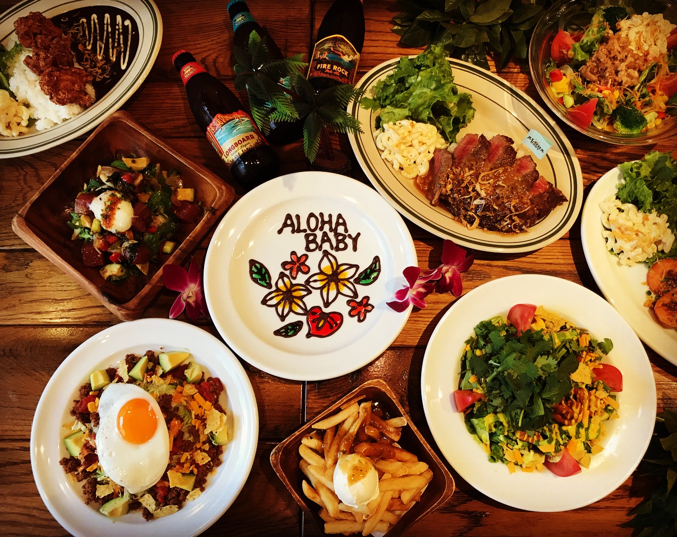 mets☆7m*ALOHA*ハワイアンリーフ葉*ポプリンリップル*navy*B1