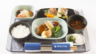【デルタ航空】ミシュラン二つ星和食店考案・監修の「デルタ・ワン」和食メニューがスタート