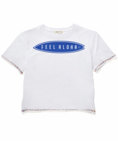 『サーフボード柄 FEEL ALOHAボクシーTシャツ』