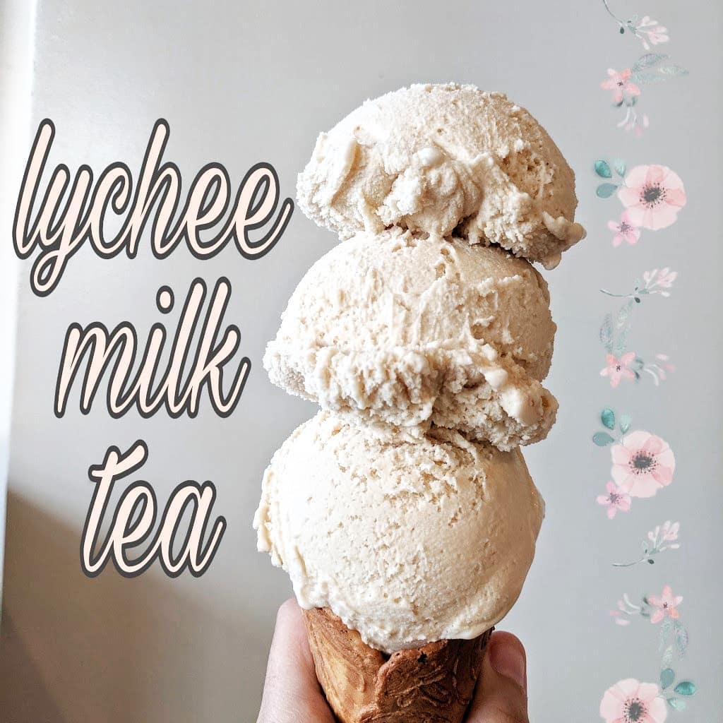 Lychee milk tea