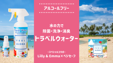 アルコールフリー！持ち運びにも便利な除菌・洗浄スプレー「トラベルウォーター」