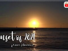 【4K HAWAII】ハワイから作業用BGM？夕日が水平線に沈むまでの映像をお届け！