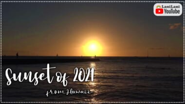 【4K HAWAII】ハワイから作業用BGM？夕日が水平線に沈むまでの映像をお届け！
