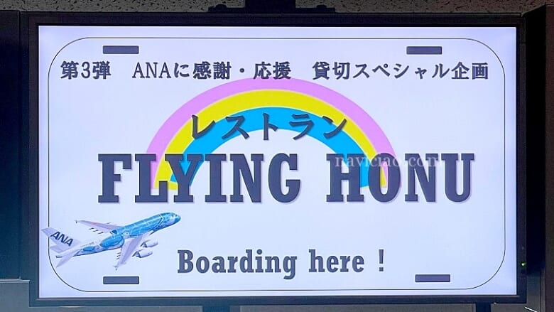 ANAの 「フライングホヌ／FLYING HONU」がレストランに？ 飛ばずに機内で旅気分！