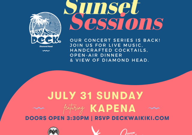 イーンカピオラニホテル「デック」のサンセットセッションが待望の再開！