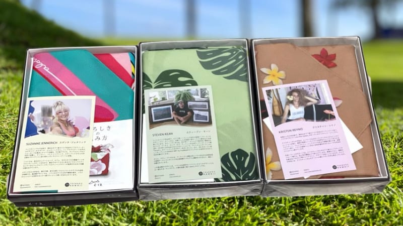 つなぐハワイ、EC サイト「つなぐハワイ・マーケット」 ハワイ在住アーティスト 3 人とコラボした風呂敷、数量限定で販売開始!