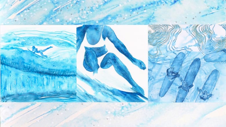 青がテーマ、逆境を乗り越えた若手サーフアーティストTaylor Trbo