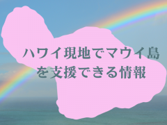 ハワイ現地でマウイ島の復興を応援することのできるイベントや商品