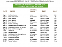 ハワイ植物園の秋の自然体験教室